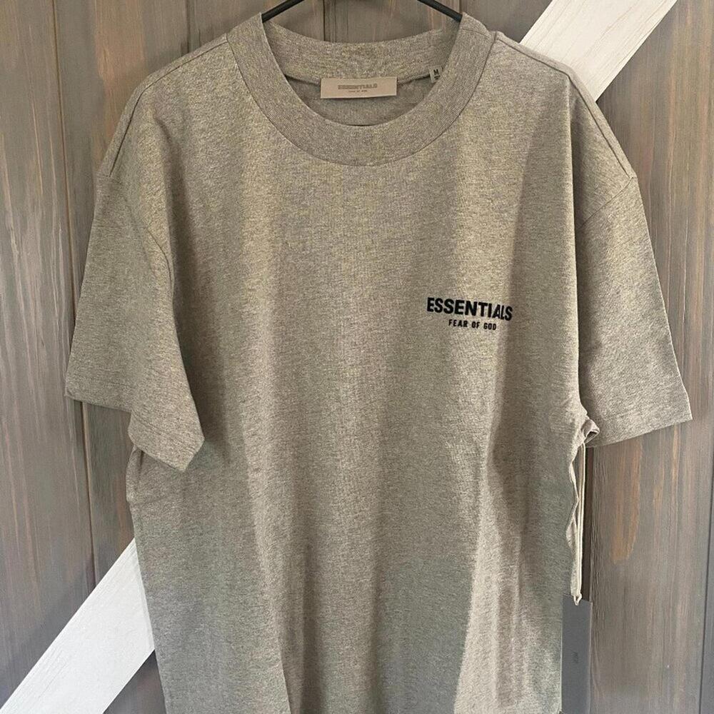 Fear of God Essentials Oversize Dark Oatmeal Tee - Large